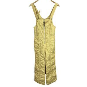Vintage 80s 90s Black Diamond Yellow Ski‎ Bib Snow Pants Overalls XS Canada